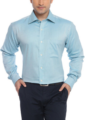 

Raymond Men's Solid Formal Collared Shirt, Blue