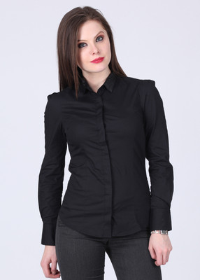 

Arrow Women's Solid Formal Black Shirt, Grey