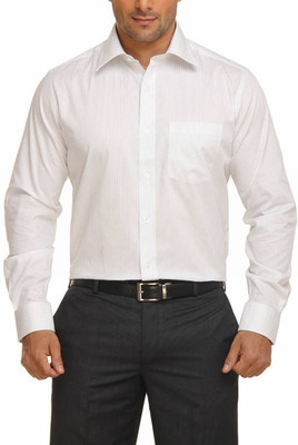

Park Avenue Men's Striped Formal Collar Shirt, Grey