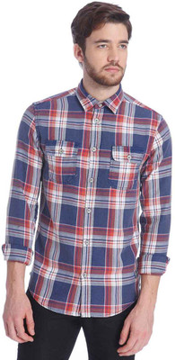 

Jack & Jones Men' Checkered Casual Red Shirt, Syrah