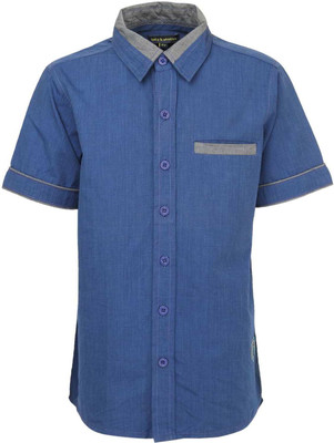 

Bells and Whistles Boys Solid Casual Blue Shirt, Dark blue