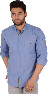 

Studio Nexx Men's Solid Casual Light Blue Shirt