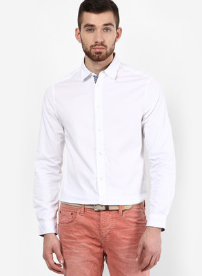 

Jack & Jones Men's Solid Casual White Shirt