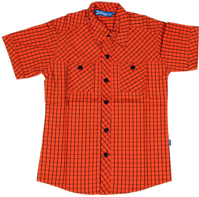 

Dreamszone Boys Checkered Casual Orange, Blue Shirt, Navy;orange