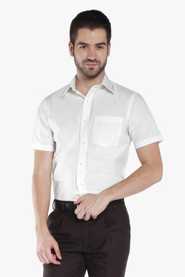 

Park Avenue Men's Solid Formal Yellow Shirt