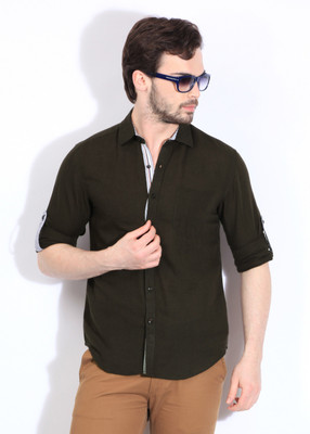 

The Indian Garage Co. Men's Solid Casual Brown Shirt, Choco