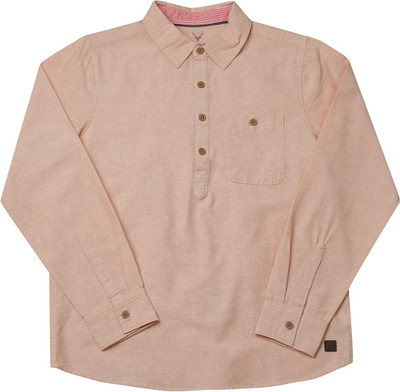 

Allen Solly Junior Boys Self Design Casual Orange Shirt, Yellow