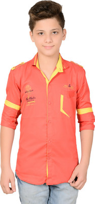 

Anry Boys Solid Casual Red Shirt