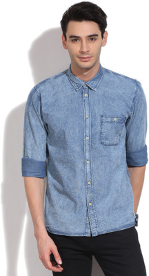 

Quick Silver Men' Solid Casual Blue Shirt, Bjn0