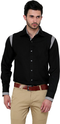 

Dazzio Men's Solid Casual Black, Grey Shirt
