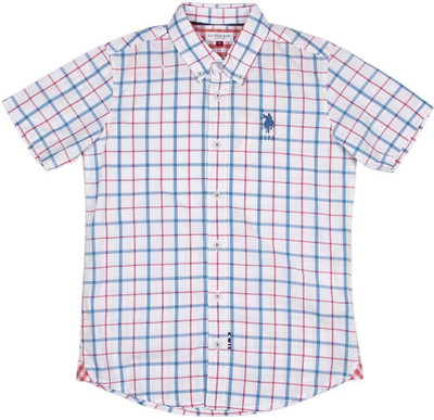 

US Polo Kids Boys Casual White, Blue, Red Shirt