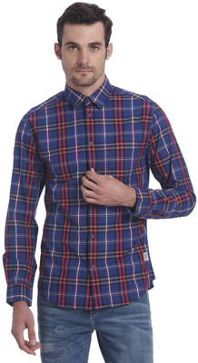 

Jack & Jones Men's Checkered Casual Dark Blue Shirt, Navy blue