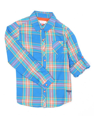 US Polo Kids Girls Checkered Casual Multicolor Shirt available at flipkart for Rs.599