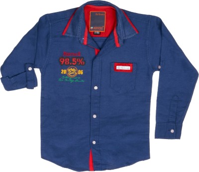 

Kidzee Boys Solid Casual Blue Shirt