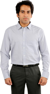 

Desar Rana Men's Solid Formal Grey Shirt