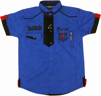 

Bad Boys Boys Printed Casual Blue Shirt