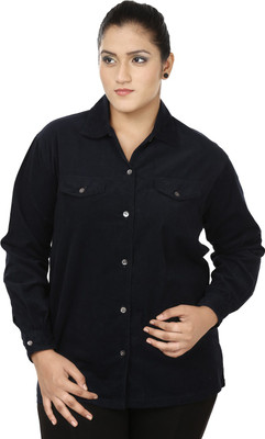 

Eves Pret A Porter Women Solid Casual Black Shirt, Navy