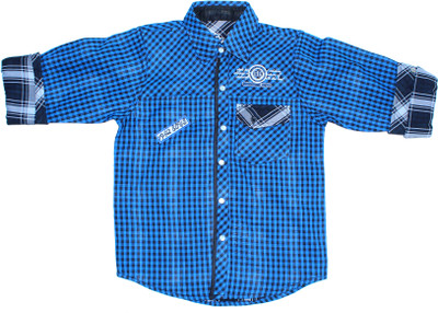 

Bad Boys Boys Checkered Casual Blue Shirt
