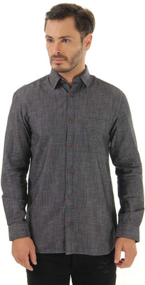 

Jack & Jones Men's Polka Print Casual Blue Shirt, Dark blue denim