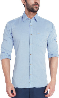 

Park Avenue Men's Printed Casual Blue Shirt