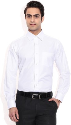 Royal Kurta Men Solid Formal White Shirt