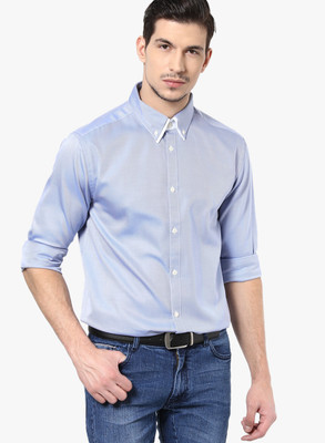 

Jack & Jones Men's Solid Casual Blue Shirt, Chambray blue