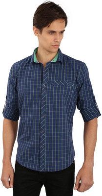 

EdenElliot Men's Checkered Casual Shirt, Green