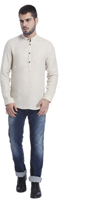 

Jack & Jones Men's Solid Casual Beige Shirt