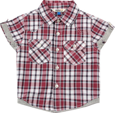 

People Boys Casual Shirt, Red
