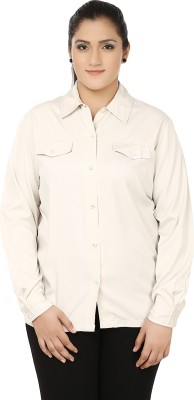 

Eves Pret A Porter Women's Solid Casual Beige Shirt, Cream