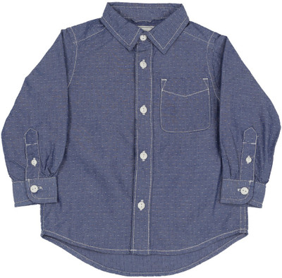

The Children's Place Boys Solid Casual Blue Shirt, 071