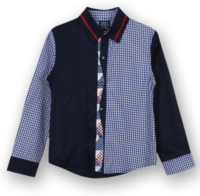 

Lilliput Boys Solid Casual Blue Shirt, Navy blue