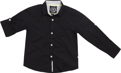 

SuperYoung Boys Printed Casual Black Shirt