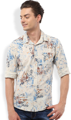 Bandit Men's Printed Casual Blue Shirt, Blue ptd