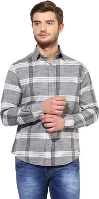 Srota Men Striped Casual Grey Shirt