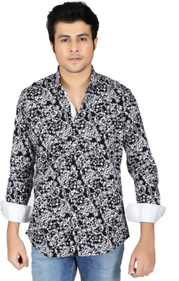 

Easies Men's Printed Casual Black Shirt, Phantom black print