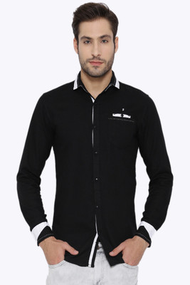 

Fifty Two Men's Solid Casual Black Shirt