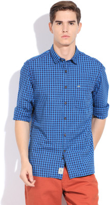 

Indian Terrain Men's Checkered Casual Blue Shirt, Turquoise