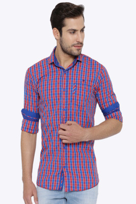 

Fifty Two Men's Checkered Casual Blue, Red Shirt