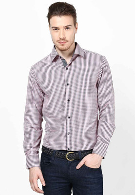 

Dazzio Men's Checkered Casual Pink, Grey Shirt