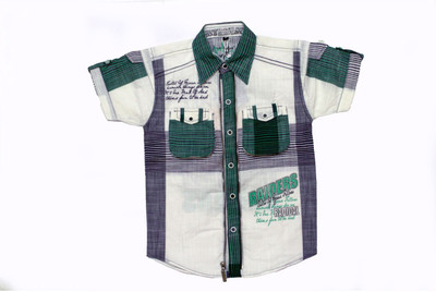 

Bad Boys Boys Printed Casual Green Shirt