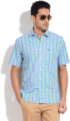

Arrow Sport Men's Checkered Casual Blue, White, Green Shirt