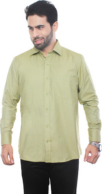 

VinaraTrends Men's Solid Formal Green Shirt