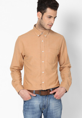 

Jack & Jones Men's Solid Casual Orange Shirt, Apricot buff