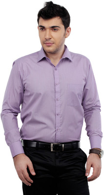 

Zeal Men's Solid Formal Pink Shirt, Lavender