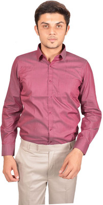

Kriss Men's Striped Formal Maroon Shirt