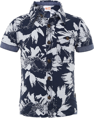 

FS Mini Klub Boys Woven Casual Dark Blue Shirt, Navy aop