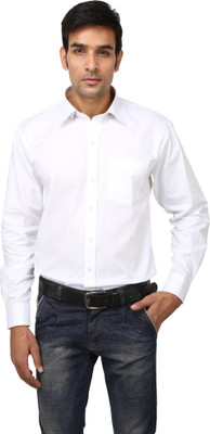 

Aaral Men's Solid Formal White Shirt
