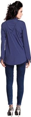 

Multi Retail Women's Solid Casual Dark Blue Shirt, Navy blue