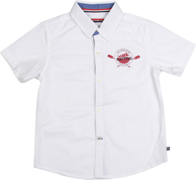

Scullers Kids Boys Solid Casual White Shirt